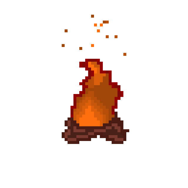 A campfire animation
